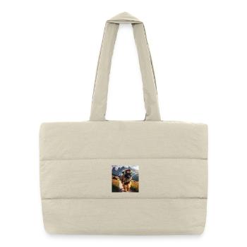 Leonberger Art - Puffer Shopping Bag - natural - Front