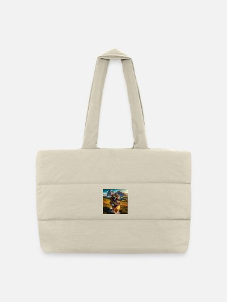 L’art de Leonberg - Sac shopping matelassé - blanc naturel