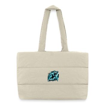 Finance Actions Taureau Wall Street Cadeau - Sac shopping matelassé - blanc naturel - Devant
