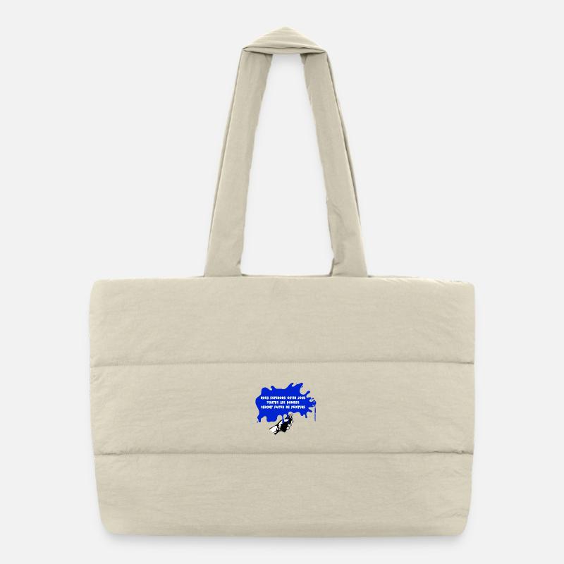 All Spray Paint Puffer Shopping Bag