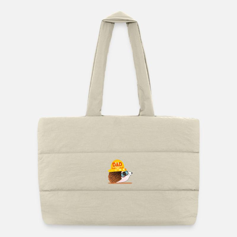 Hedgehog Dad - Bau Puffer-Einkaufstasche