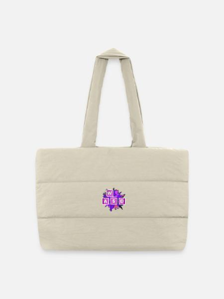 WASD Splash Gaming Blocks - Sac shopping matelassé - blanc naturel