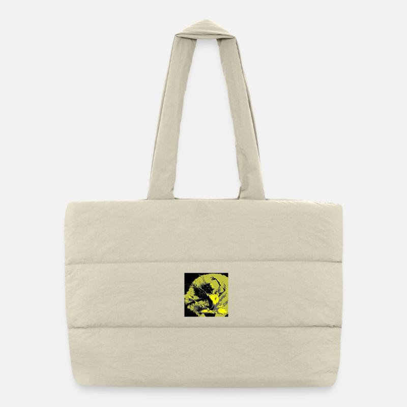 Danse Éclatante de Couleurs Néo-Expressionniste Sac shopping matelassé
