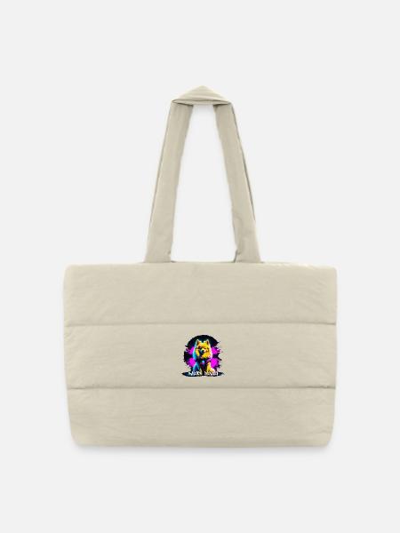 Petit Spitz Spitz Next Level Cyber Dog Cadeau - Sac shopping matelassé - blanc naturel