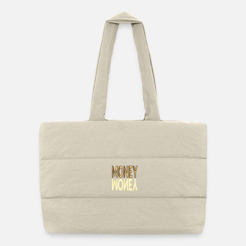 MONEY WEALTH Puffer Shopping Bag