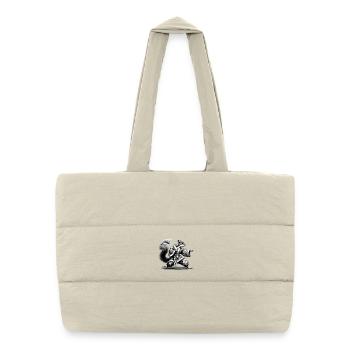 Squirrel with kimono in a kung fu position - Puffer Shopping Bag - natural - Front