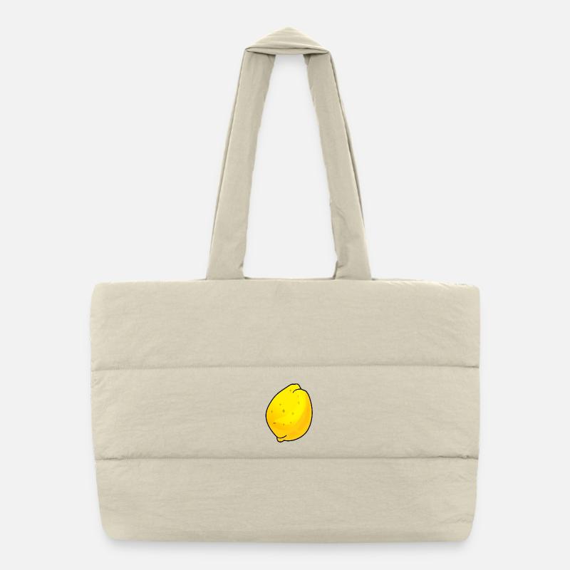 Quince fruit Puffer Shopping Bag