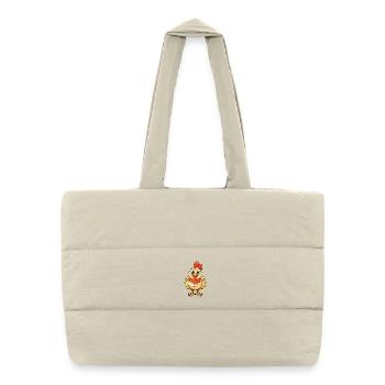 Chicken Cute Cartoon Character Kawaii Clipart - Puffer Shopping Bag - natural - Front