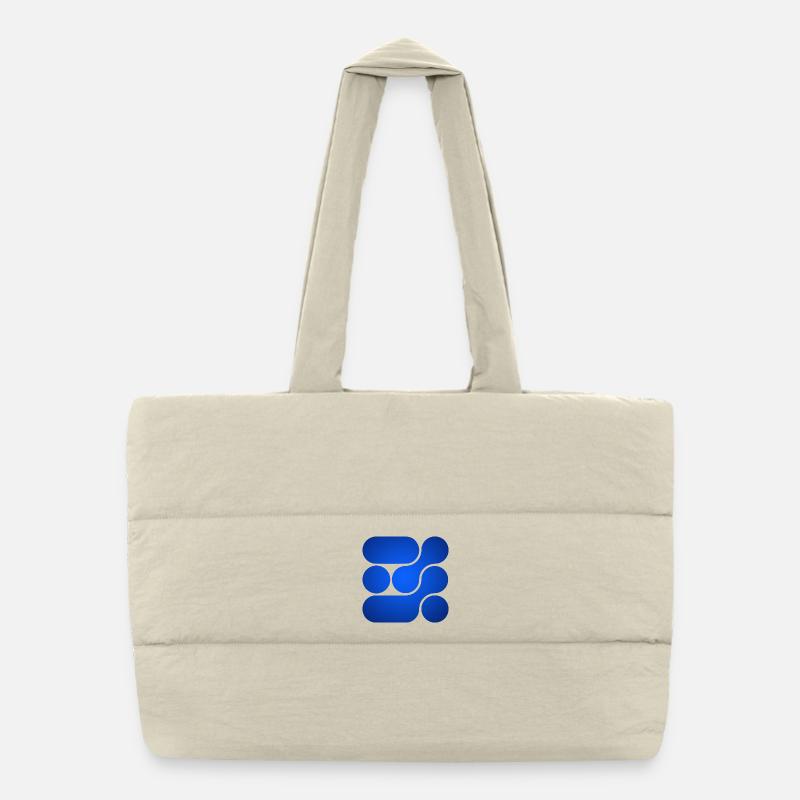 OCHOOO - Magic Blue - Puffer Shopping Bag - natural