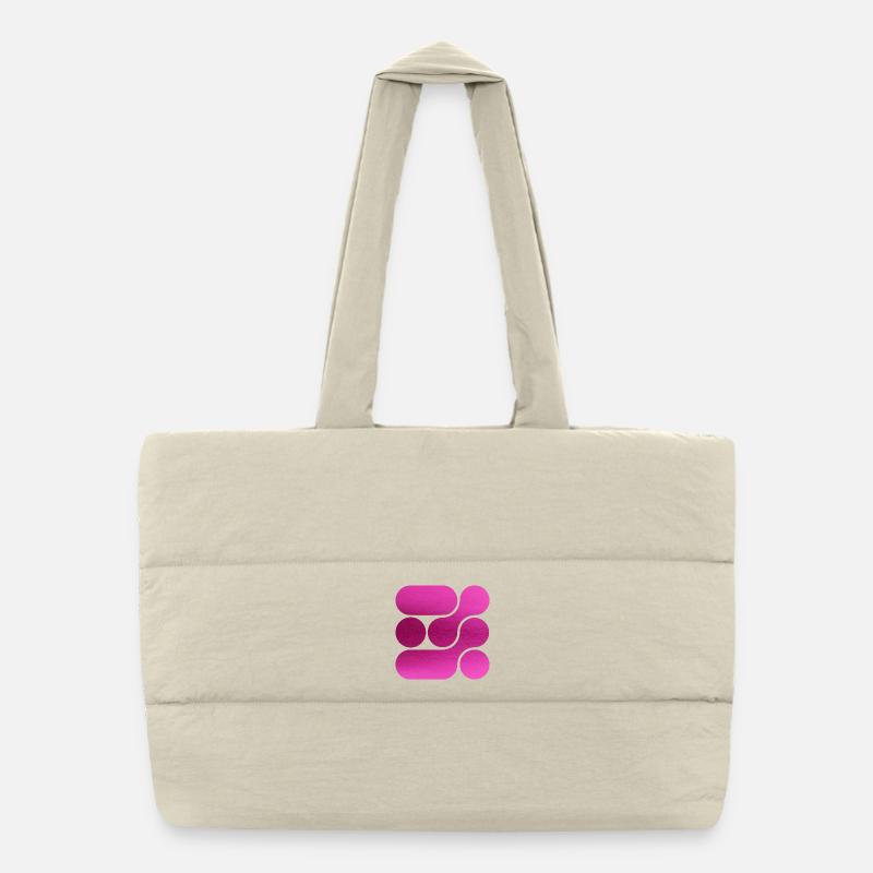 OCHOOO - PINK - Sac shopping matelassé - blanc naturel