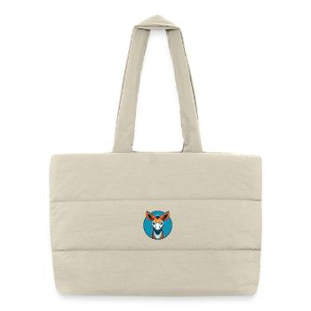 Okapi Cute Kawaii Cartoon Clipart Animal Pet Logo - Puffer Shopping Bag - natural - Front