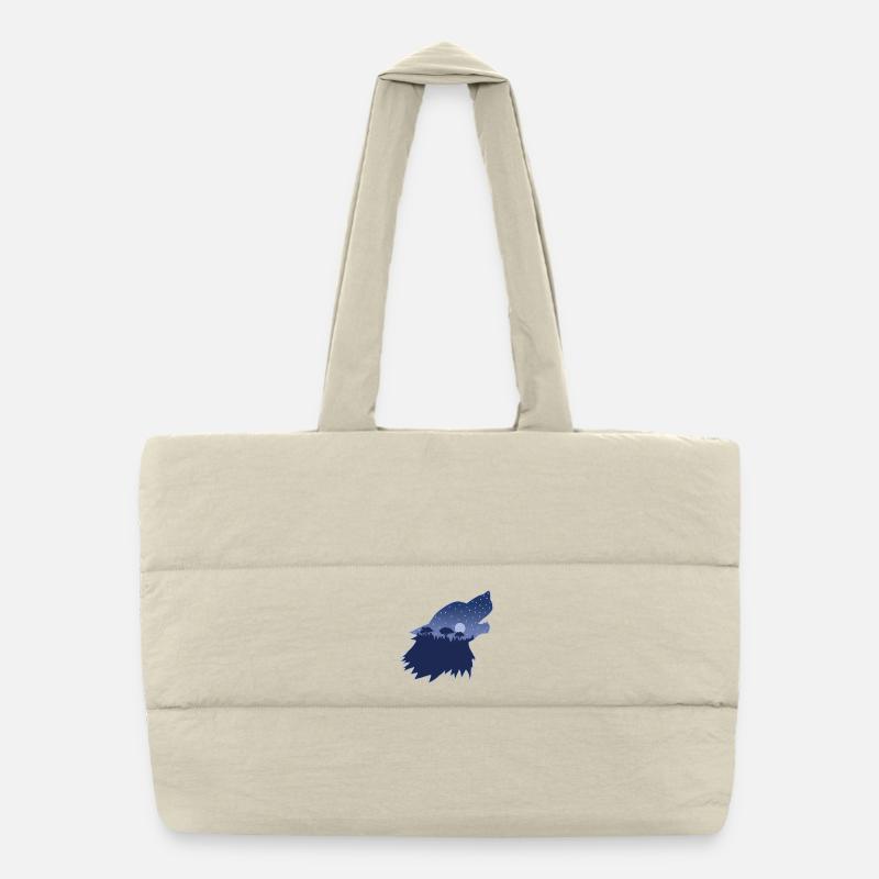Der Wolf und der Ruf des Waldes Puffer-Einkaufstasche