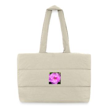 Malvenblüte - Puffer-Einkaufstasche - Naturweiß - Vorne