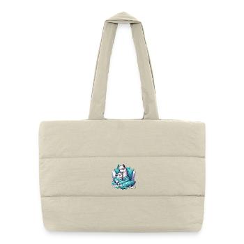 Cadeau officiel de lama, de lama, de lama - Sac shopping matelassé - blanc naturel - Devant