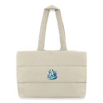 Offizielles Kuschelshirt Lama Lamas Geschenk - Gesteppte Shopping Bag - Naturweiß - Vorne
