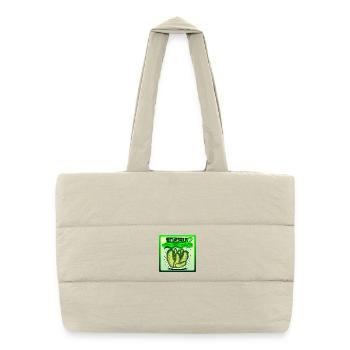 MERCI CONCOMBRE CORNICHONS - Sac shopping matelassé - blanc naturel - Devant