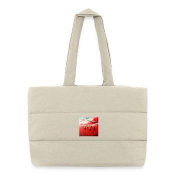 Remembrance day painting. Lest we forget - Puffer Shopping Bag - natural - Front