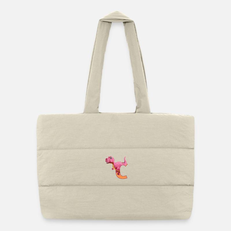 C - DINOSAURE, personnalisable Sac shopping matelassé