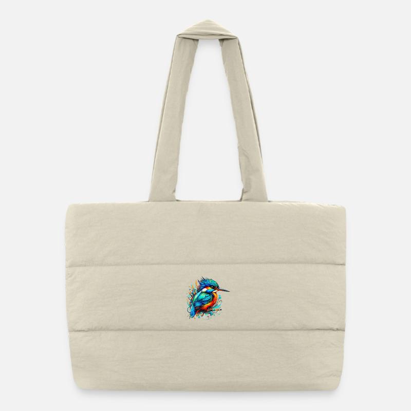 Eisvogel Puffer-Einkaufstasche