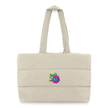 90s Party , Theme Party , 90s Back (25) - Puffer Shopping Bag - natural - Front