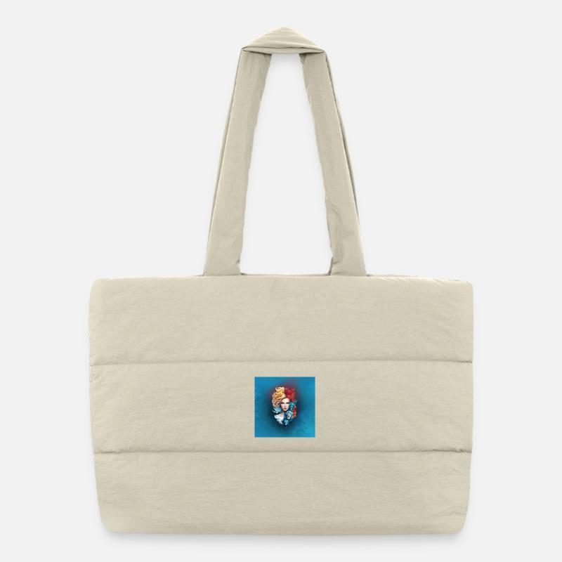 Danion eye and starry hair Puffer Shopping Bag