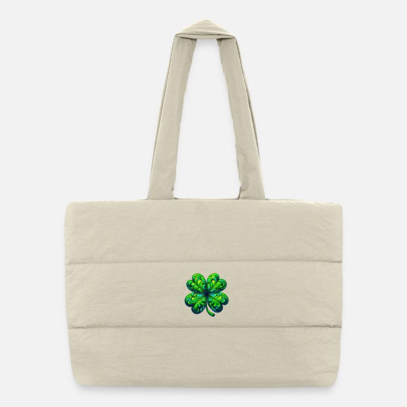 Four-leaf clover Puffer Shopping Bag
