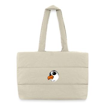 Möwe Kopf - Puffer-Einkaufstasche - Naturweiß - Vorne