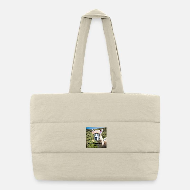 Alpaka - be your own reason to bloom Puffer-Einkaufstasche