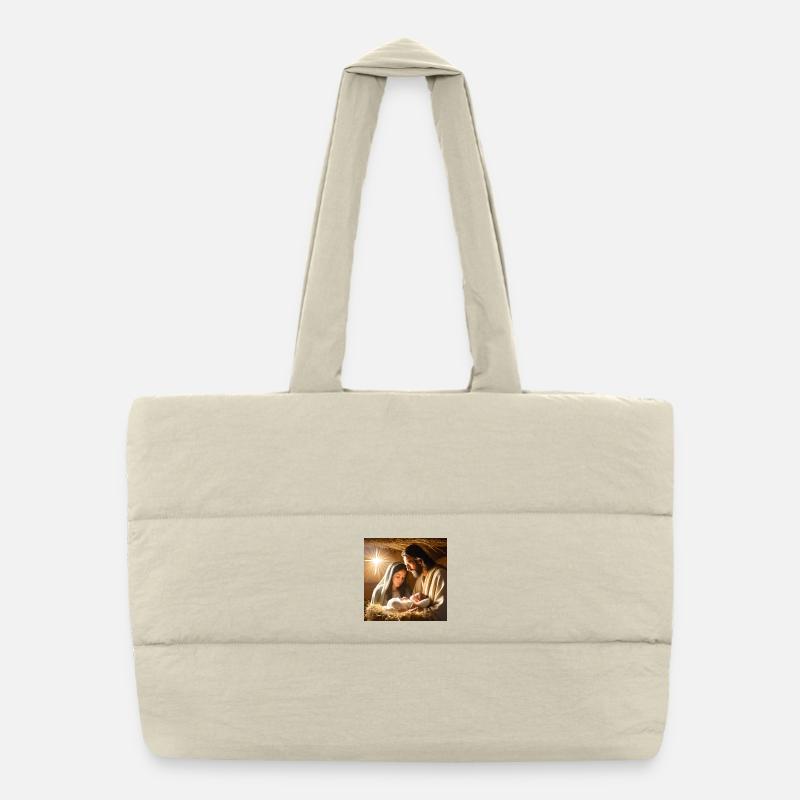 Jésus, catholique, Jésus-Christ - Sac shopping matelassé - blanc naturel