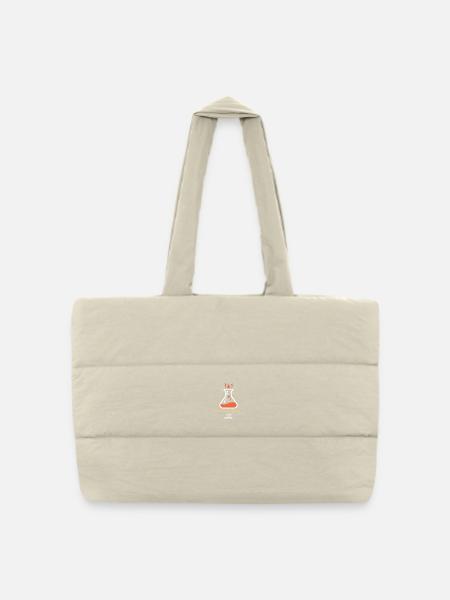 Chemically Unstable… with Coffee - Gesteppte Shopping Bag - Naturweiß