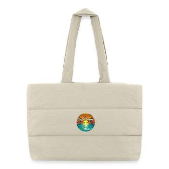 Gulf of Mexico Beach Palm Trees Summer Vacation tshirt - Puffer Shopping Bag - natural - Front