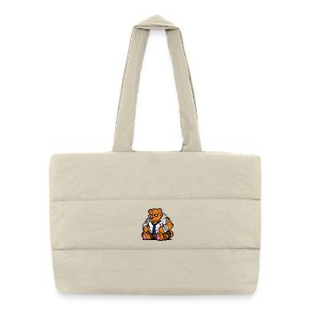 Office Bear - Puffer Shopping Bag - natural - Front