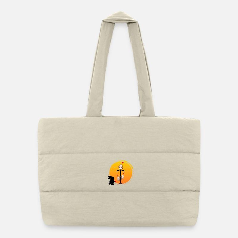 VÉLO DE VÉLO LAPIN LAPIN DE PÂQUES Sac shopping matelassé