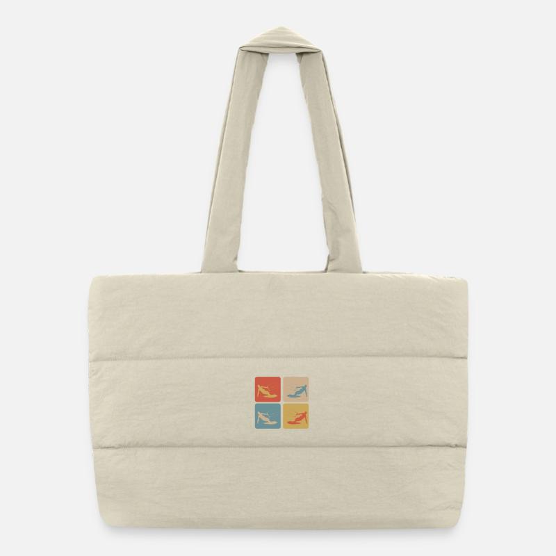 Retro Kitesurf Vibes Puffer-Einkaufstasche