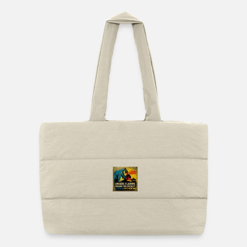 Our Flame Burns for Freedom Ukraine Puffer Shopping Bag