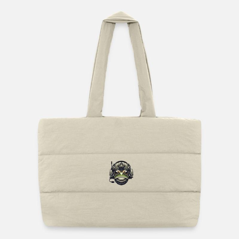 Military Frog Puffer Shopping Bag