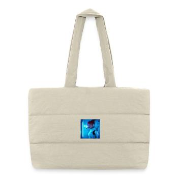 N-dless Nights: Spaceship Captain smoking a cigar - Puffer Shopping Bag - natural - Front