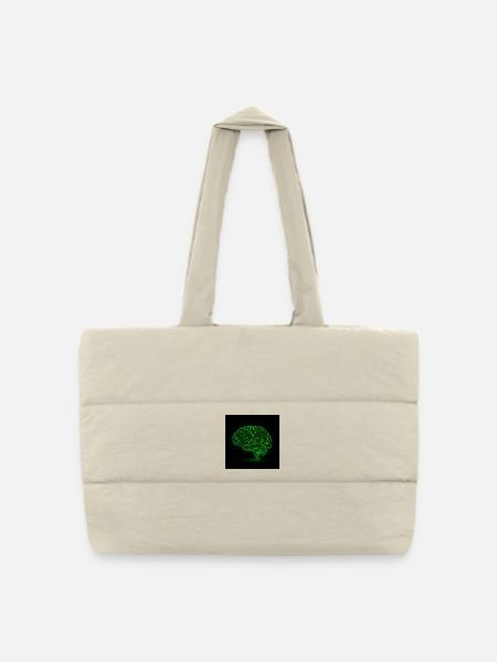 NeonTech Brain Geist trifft Schaltkreis - Gesteppte Shopping Bag - Naturweiß
