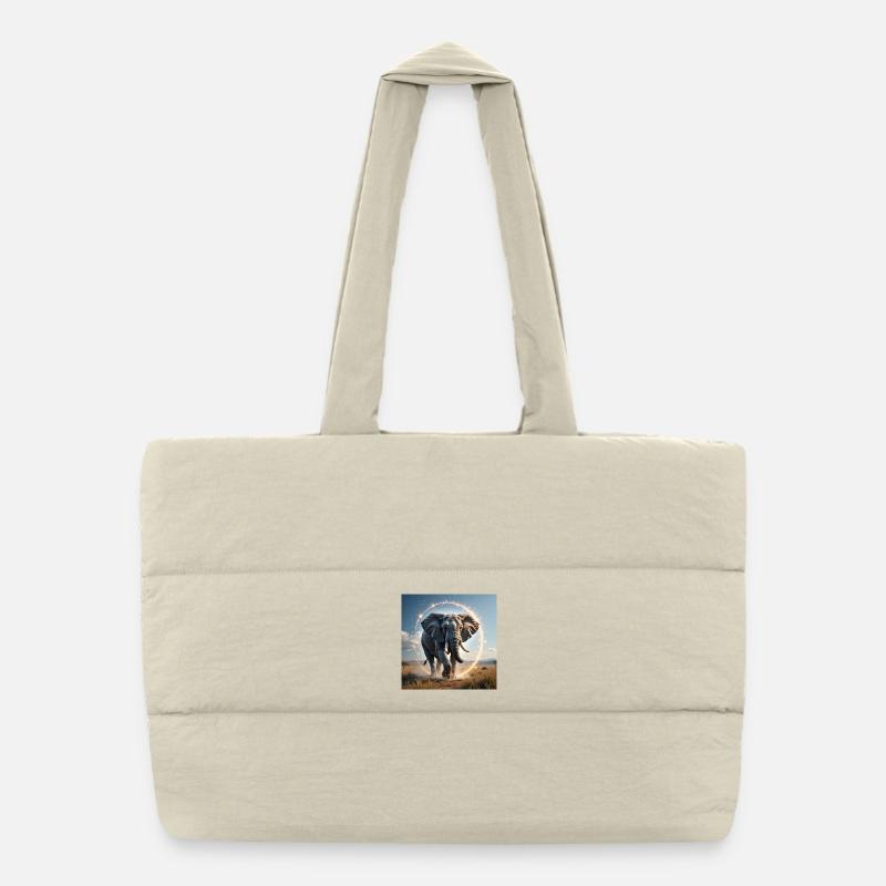 Animal Totem Éléphant Sac shopping matelassé