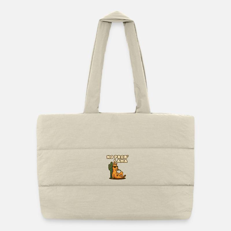 Pas de problème Lama Sac shopping matelassé