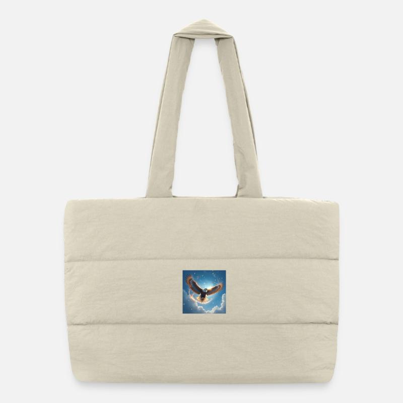 Power Animal Eagle in the Sky Puffer Shopping Bag