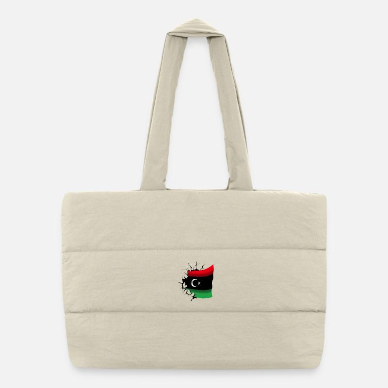 Flagge von Libyen - Libyen - Flagge Broken Design Puffer-Einkaufstasche