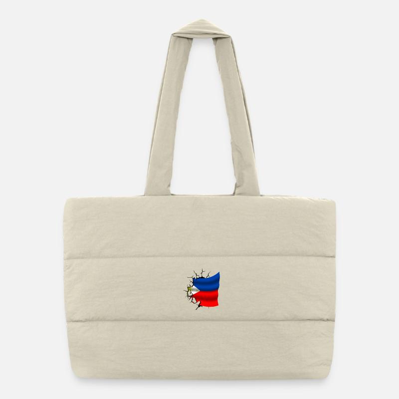 Philippine - Flagge gebrochen Puffer-Einkaufstasche