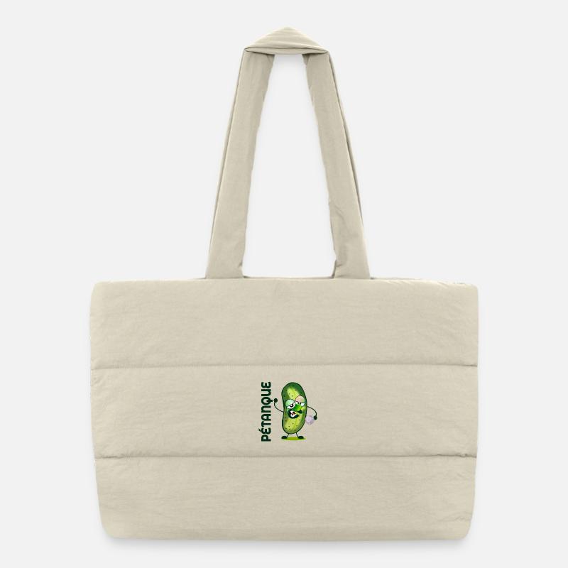 Cornichons Pétanque Sac shopping matelassé