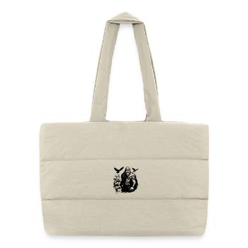 Vol vent du nord et corbeau - Sac shopping matelassé - blanc naturel - Devant