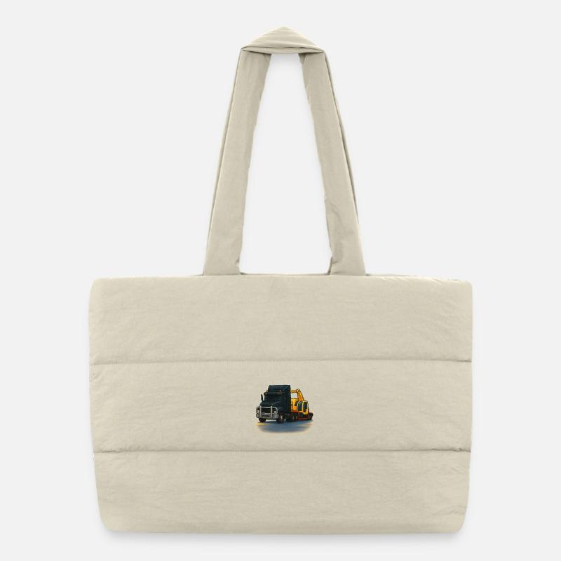 Abschleppwagen mit Kran Illustration Puffer-Einkaufstasche