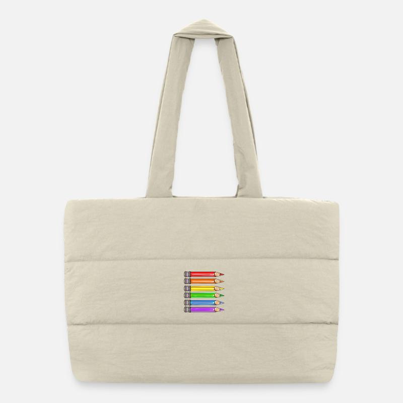PRIDE RAINBOW FLAG Puffer Shopping Bag
