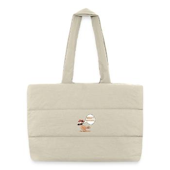 HENS CHICKENS HI MUSTACHE - Puffer Shopping Bag - natural - Front