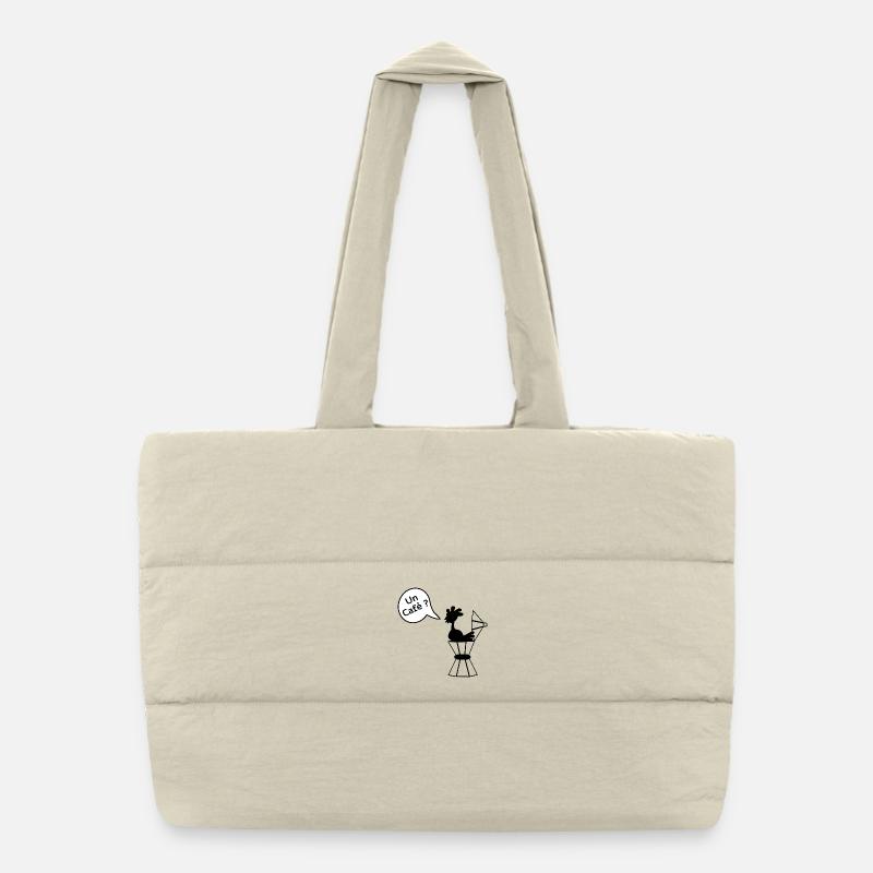 Schwarzer Espresso Kaffee - Hühner Hühner Puffer-Einkaufstasche