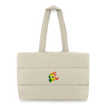 Drapeau du Sénégal - Sénégal - Ninja - Sac shopping matelassé - blanc naturel - Devant
